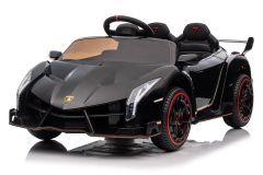 12V Lamborghini Veneno Negro con Licencia Eléctrico para niños